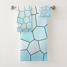 Kool Light Blue Mosaic Pattern-ontwerp Bad Handdoek