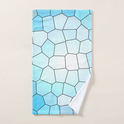 Kool Light Blue Mosaic Pattern-ontwerp Bad Handdoek (Handdoek)