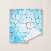 Kool Light Blue Mosaic Pattern-ontwerp Bad Handdoek (Wasdoekje)