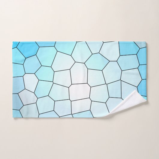 Kool Light Blue Mosaic Pattern-ontwerp Bad Handdoek (Handdoek)