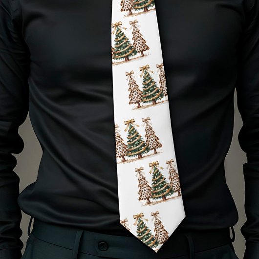 Kool luipaardpatroon Kerstcadeau voor hem stropdas