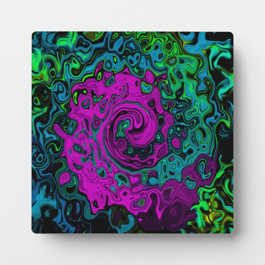 Kool, Magenta, Abstract, Groovy, Vloeibare Kunst, Fotoplaat (Voorkant)