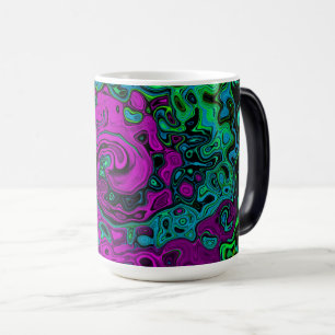 Kool Magenta Abstract Groovy Vloeibare Kunst Werve Magische Mok