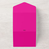 Kool Magenta All-in-One Uitnodiging | Moderne Zome (Buitenkant)
