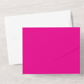 Kool Magenta All-in-One Uitnodiging | Moderne Zome (Achterkant)