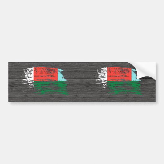 Kool Malagasy-vlaggenontwerp Bumpersticker (Voorkant)