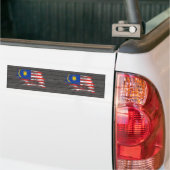 Kool Maleisisch vlagontwerp Bumpersticker (Op Truck)