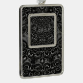 Kool Mandala kerstversiering Verzilverd Omlijst Ornament (Rechts)