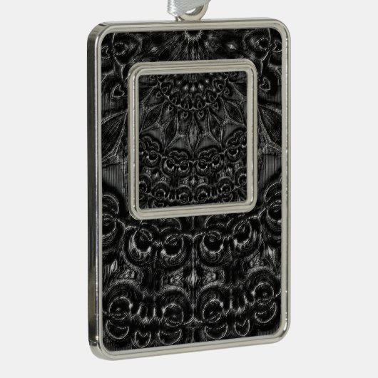 Kool Mandala kerstversiering Verzilverd Omlijst Ornament (Rechts)