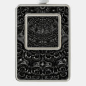 Kool Mandala kerstversiering Verzilverd Omlijst Ornament (Voorkant)