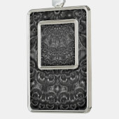 Kool Mandala kerstversiering Verzilverd Omlijst Ornament (Links)