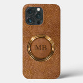 Kool Mannen leder bekijken Monogram Case-Mate iPhone Case (Achterkant)