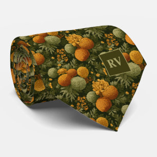 Kool Marigold Herfst Monogram Stropdas