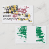 Kool Marylander-vlaggenontwerp Visitekaartje (Voorkant / Achterkant)