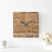 Kool Meervormig Steenwand Vierkante Klok (Huis)