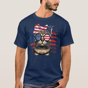 kool - meowica - kat met blauw en zonnebril Ameri T-shirt