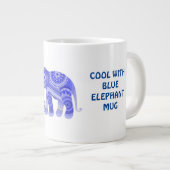 KOOL MET BLAUWE ELEPHANT-MOK GROTE KOFFIEKOP (Voorkant rechts)