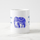 KOOL MET BLAUWE ELEPHANT-MOK GROTE KOFFIEKOP (Voorkant)
