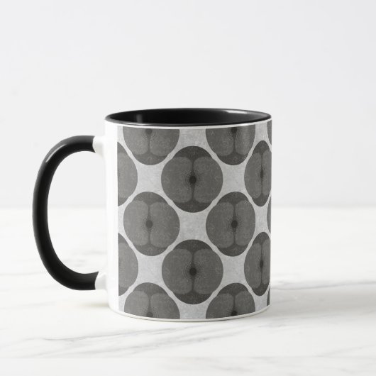 Kool Minimalistisch Klaproos Getextureerd Bloemmot Mok (Links)