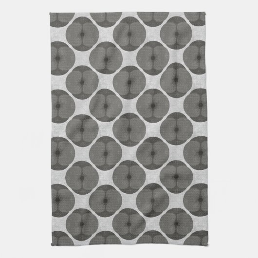 Kool Minimalistisch Klaproos Getextureerd Bloemmot Theedoek (Verticaal)