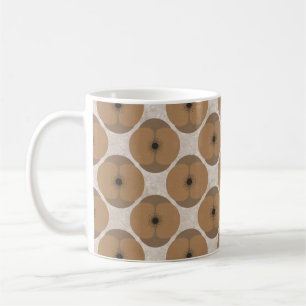 Kool Minimalistisch Klaproos Textuur Bloem Bruin Koffiemok