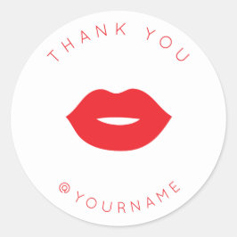 Kool Minimalistisch Rode Lippen Dank Je Poshmark W Ronde Sticker