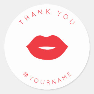 Kool Minimalistisch Rode Lippen Dank Je Poshmark W Ronde Sticker