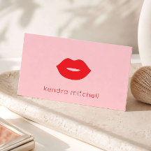 Kool Minimalistisch Rood Lippen Logo Make-up Artie