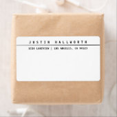 Kool minimalistisch zwart-wit etiket (Insitu)