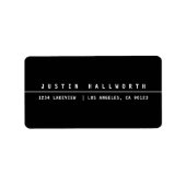 Kool minimalistisch zwart-wit etiket (Voorkant)