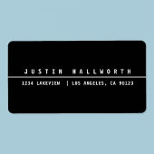 Kool minimalistisch zwart-wit etiket