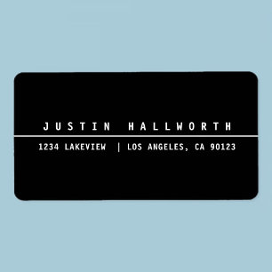 Kool minimalistisch zwart-wit etiket