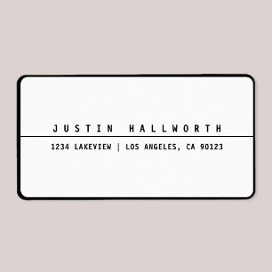 Kool minimalistisch zwart-wit etiket