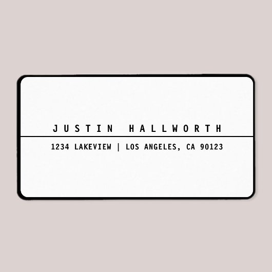 Kool minimalistisch zwart-wit etiket