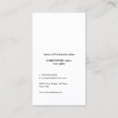 Kool minimalistisch zwart-witschaarste haarlijst visitekaartje (Achterkant)