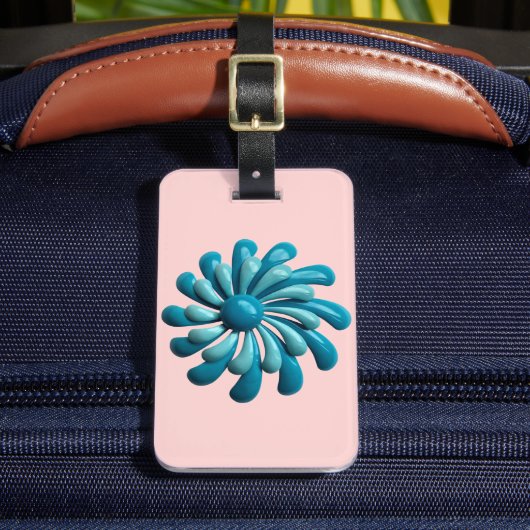 Kool MOD Atomic Daisy - Mid Century Modern Retro Bagagelabel (Voorkant Insitu 2)