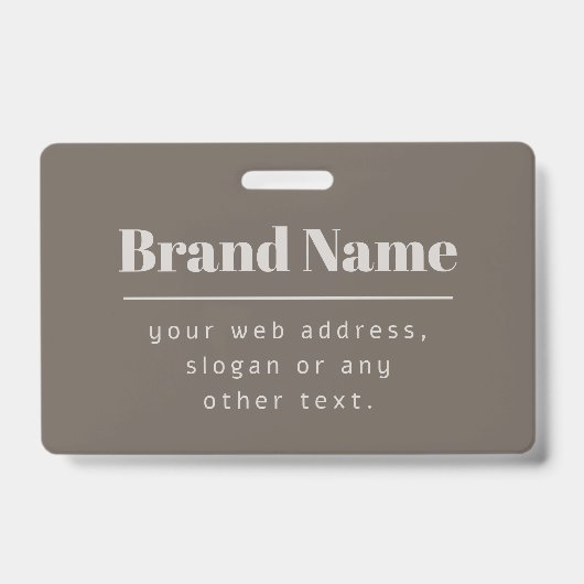 Kool Modern Donker & Licht Beige Merk of Bedrijf Badge (Voorzijde)