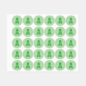 Kool modern monogram | Bleek en Kellygroen Labels (Vel)
