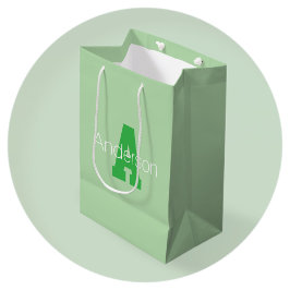 Kool modern monogram | licht en Kelly groen Medium Cadeauzakje