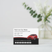 Kool modern ontwerp voor wasgoed visitekaartje (Staand voorkant)