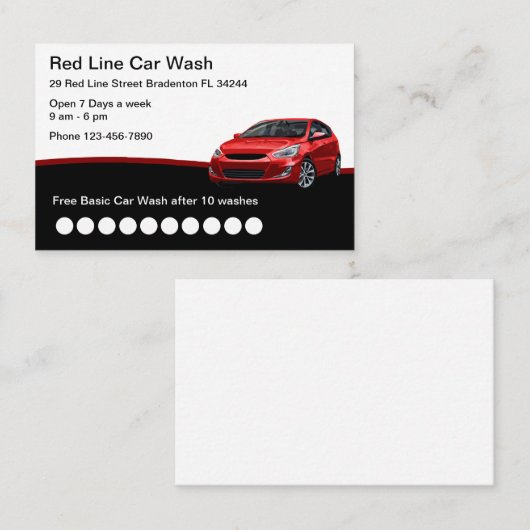 Kool modern ontwerp voor wasgoed visitekaartje (Voorkant / Achterkant)