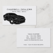 Kool Modern Sportauto Dealership Visitekaartje (Voorkant / Achterkant)