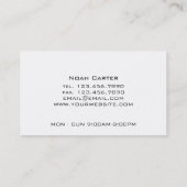 Kool Modern Sportauto Dealership Visitekaartje (Achterkant)