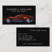 Kool Modern Sportauto Dealership Visitekaartje (Voorkant / Achterkant)