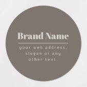 Kool Moderne Donker & Licht Beige Merk of Bedrijf Labels (Design 1)