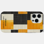 Kool Moderne Geometrisch – Zwarte en Oranje stijl Case-Mate iPhone Case (Achterkant (horizontaal))