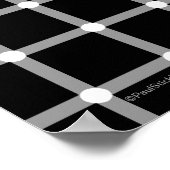 Kool Moderne zwarte en witte optische illusie kuns Poster (Hoek)