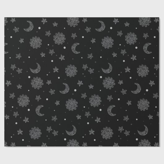 Kool Moon en Stars Cadeaupapier (Vlak)