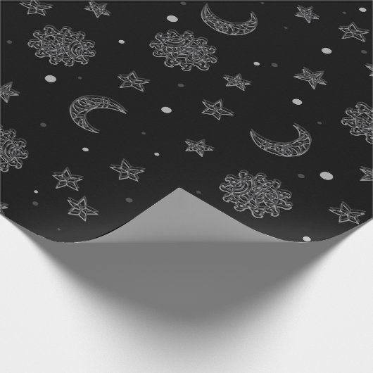 Kool Moon en Stars Cadeaupapier (Hoek)