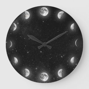 Kool Moon Phases Minimale Muurklok Novelty Wall Grote Klok
